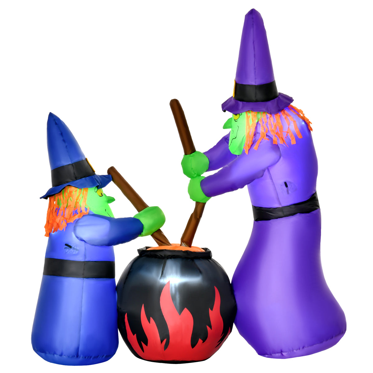 1.8m Tall Inflatable Halloween Decoration Witches Light Airblown Outdoor