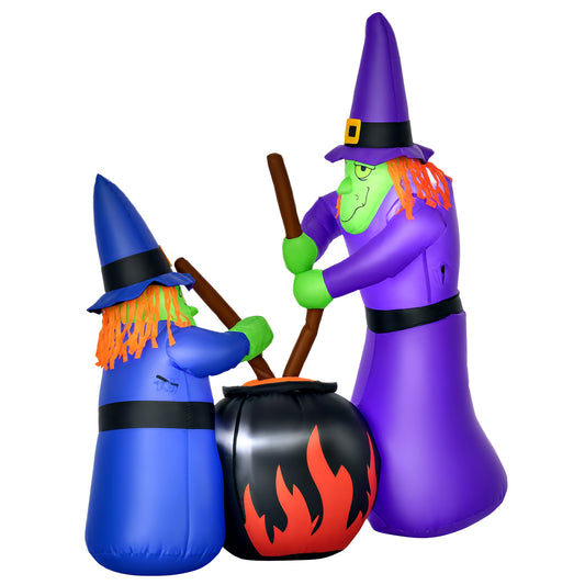 1.8m Tall Inflatable Halloween Decoration Witches Light Airblown Outdoor