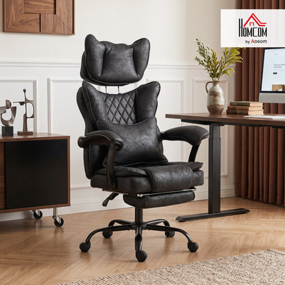 Big and Tall Office Chair with Lumbar Support, Black