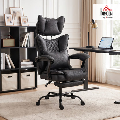 Big and Tall Office Chair with Lumbar Support, Black