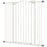 Metal Pet Safety Gate Dog Gate Folding Fence, White