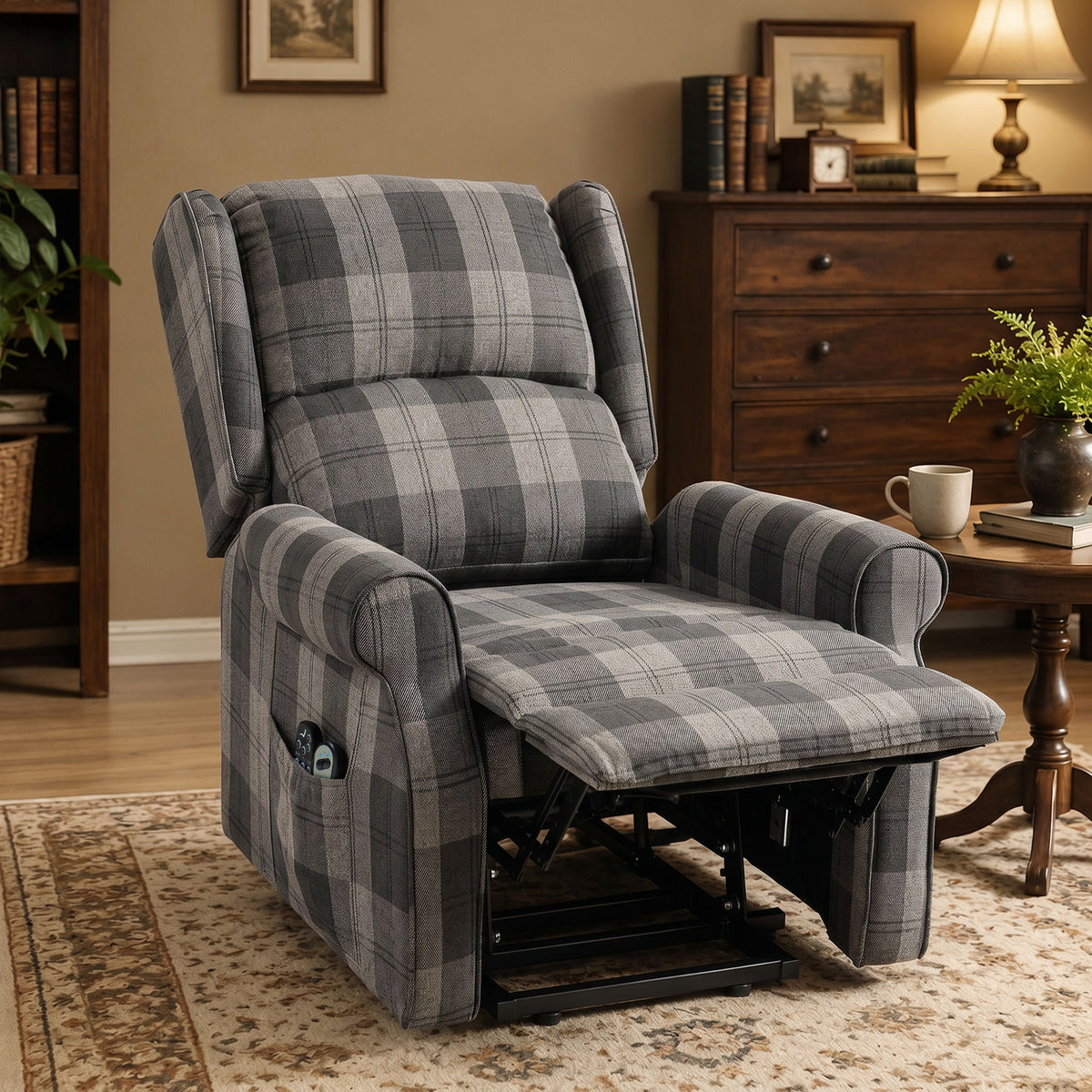 Power Lift Recliner Chair with Vibration Massage and Heat, Grey