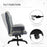 High Back Office Chair with Height Adjustable, Reclining, Grey