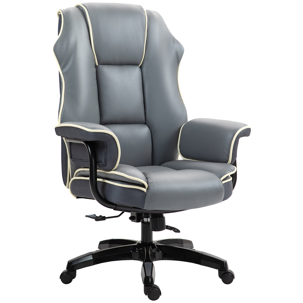 High Back Office Chair with Height Adjustable, Reclining, Grey