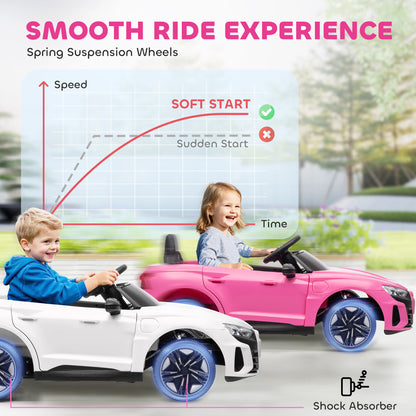 Audi RS e-tron GT Licensed 12V Kids Electric Ride on W/ Remote, Pink