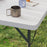 3ft Folding Camping Table with 2 Adjustable Height, White