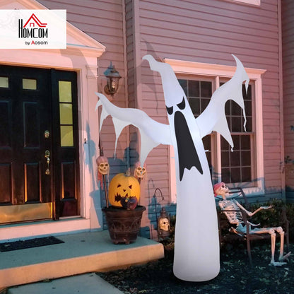 1.8M Inflatable  Halloween Party Decoration Ghost Light Up LED w/ Fan