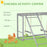 Chicken Activity Play with Swing Set for 3-4 Birds, Wooden Chicken Coop, Grey