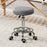 Round PU leather Salon Beautician Stool Adjustable Height, Grey