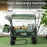 Folding Trolley Cart Storage Wagon Beach Trailer 4 Wheels with Handle Overhead Canopy Cart Push Pull for Camping, Green