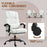 Vinsetto 6-Point Massage Office Chair, PU Leather Desk Chair with Adjustable Height and Footrest for Home Office, White