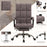 Executive Vibration Massage Office Chair, Microfibre Computer Chair with Armrest, 135¬¨‚àû Reclining Back, Charcoal Grey