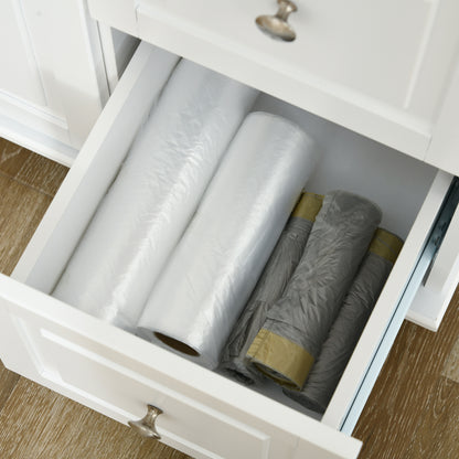 Kitchen Island on Wheels, Kitchen Cart with Drop Leaf, White