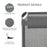 Foldable Garden Lounger Camping Bed Cot w/ Pillow 5-Level Adjustable Back Aluminium Frame, 76H x 170L x 60W Grey