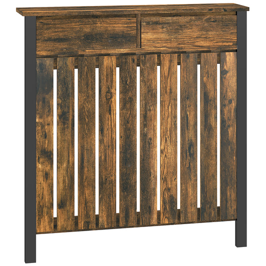 Small Radiator Cover with Drawer and Vertical Slats 88.5 x 19 x 93cm