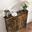 Small Radiator Cover with Drawer and Vertical Slats 88.5 x 19 x 93cm