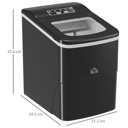 Ice Maker 12kg/24H Production with Scoop Basket for Home /Black