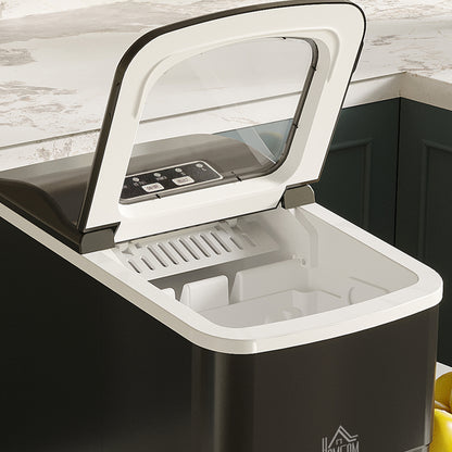 Ice Maker 12kg/24H Production with Scoop Basket for Home /Black