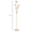 Crystal Floor Lamps for Living Room Bedroom with 5 Light, Modern Upright Standing Lamp, 34x25x156cm, Gold Tone