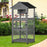 Bird Cage Mobile Wooden Aviary House for Canary Cockatiel Parrot with Wheel Perch Nest Ladder Slide-out Tray 86 x 78 x 180cm Grey