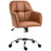 Computer Desk Chair with PU Leather, Swivel Wheels, Brown