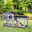 Two-Tier Rabbit Hutch and Run Wooden Mobile Guinea Pig Hutch Bunny Cage w/ Wheels, Run, Slide-Out Tray, Ramp 157.4 x 53 x 99.5 cm