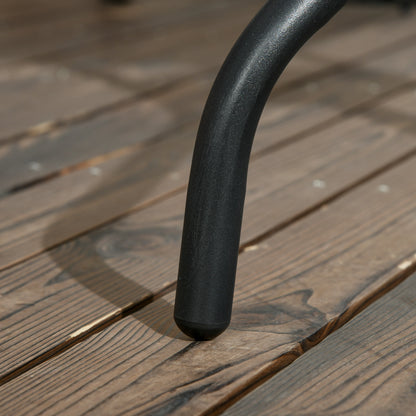 Square Patio Table, Glass Top Garden Dining Table 76 x 76cm