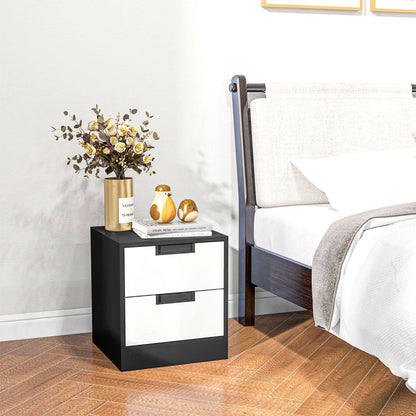 2 Drawer Bedside Tables Set of 2 with Storage Nightstands for Bedroom
