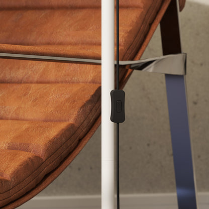 Spotlight Reading Standing Lamp with Adjustable Height, White