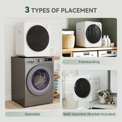4kg Front Load Laundry Dryer with 2 Power Modes, White