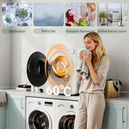 4kg Front Load Laundry Dryer with 2 Power Modes, White