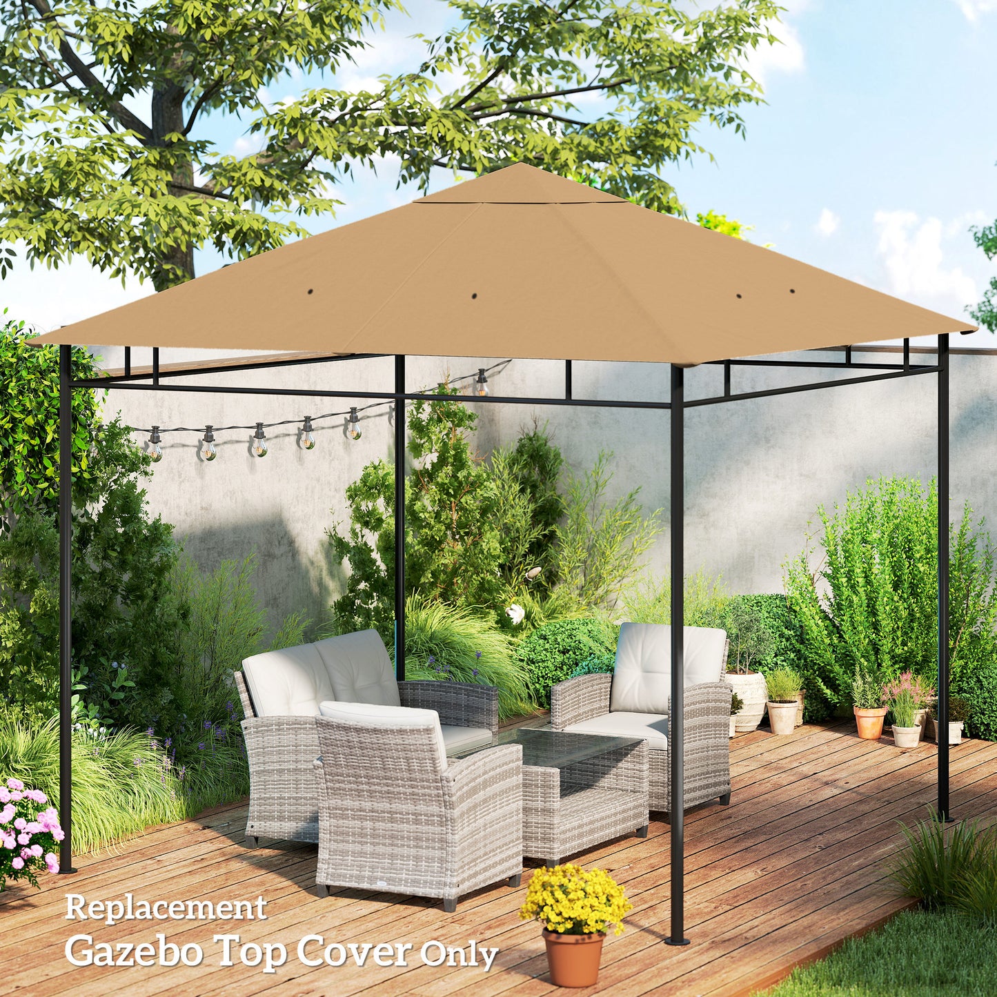3 x 3 m Gazebo Canopy Replacement Cover, Gazebo Roof Replacement