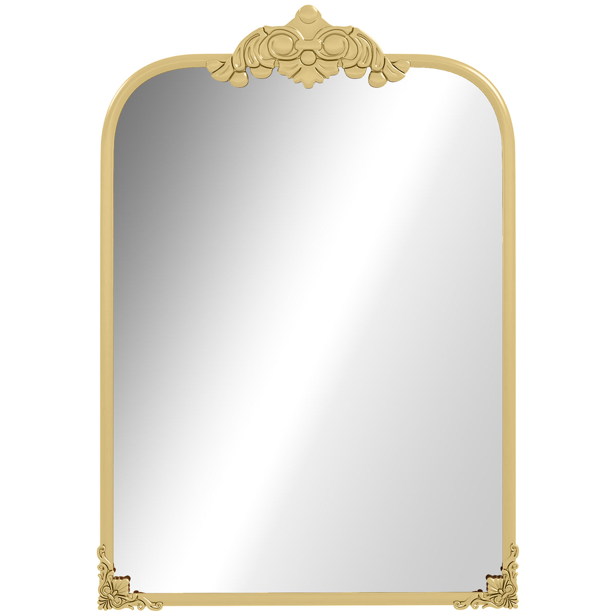 Wall Mirror, Decorative Baroque Mirror with Metal Frame, Gold Tone