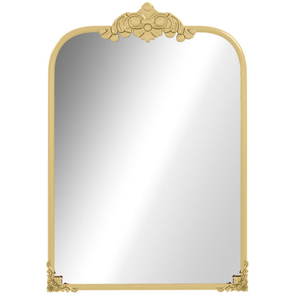 Wall Mirror, Decorative Baroque Mirror with Metal Frame, Gold Tone