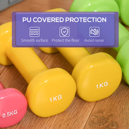 6kg Dumbbell Fitness Weights Set for Men and Women, Home Gym Workout