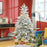 6 Ft Artificial Christmas Tree with Realistic Snow Branches, LED Lights