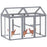 Chicken Run, Wooden Chicken Coop w/ Combinable Design - Grey