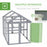 Chicken Run, Wooden Chicken Coop w/ Combinable Design - Grey