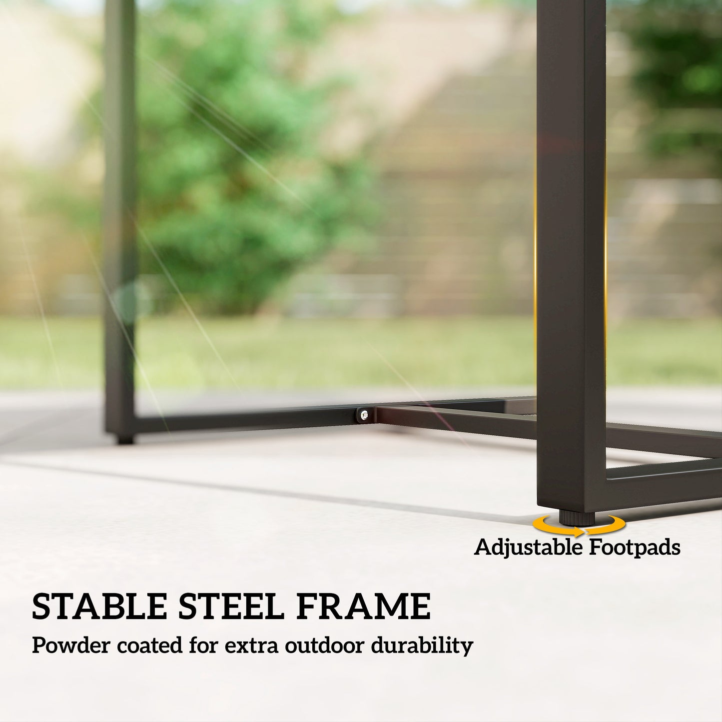 Rattan Bistro Set, 3 PCS Garden Furniture with Cushion, Khaki