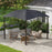 3x3(m) Outdoor Patio Gazebo Pavilion Canopy Tent Steel Frame Grey