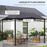 3x3(m) Outdoor Patio Gazebo Pavilion Canopy Tent Steel Frame Grey