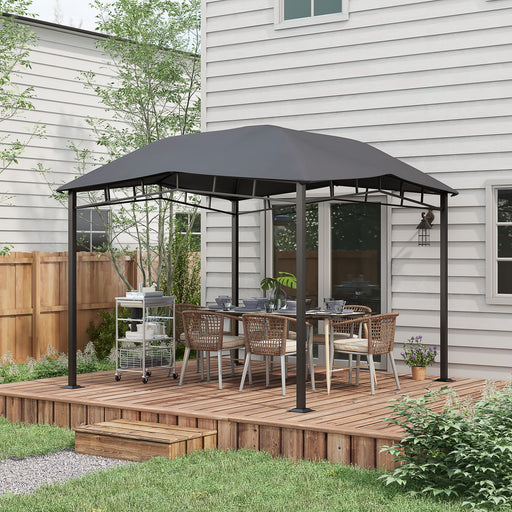 3x3(m) Outdoor Patio Gazebo Pavilion Canopy Tent Steel Frame Grey