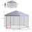 4 x 3.5 x 2.6m Chicken Coop for 10-15 Chickens, Hens, Rabbits, Ducks, Outdoor Garden Chicken Run