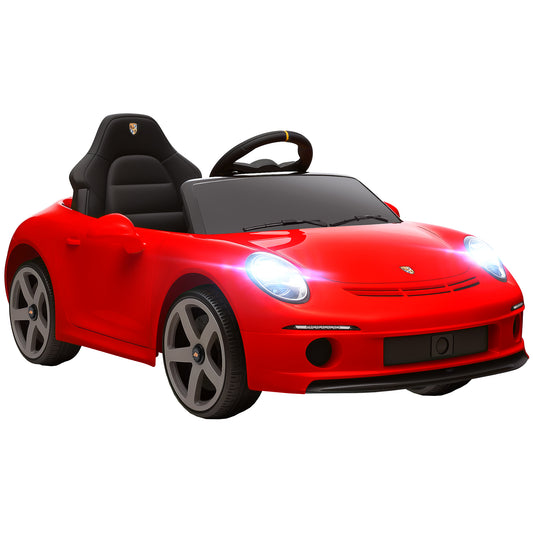 RUF GT Licensed Electric Car for Kids, 12V Kids Ride on Car with Suspension System, Remote Control, Music, Horn, USB, Slow Start and Safety Belt for 3-5 Years Old Boys and Girls, Red