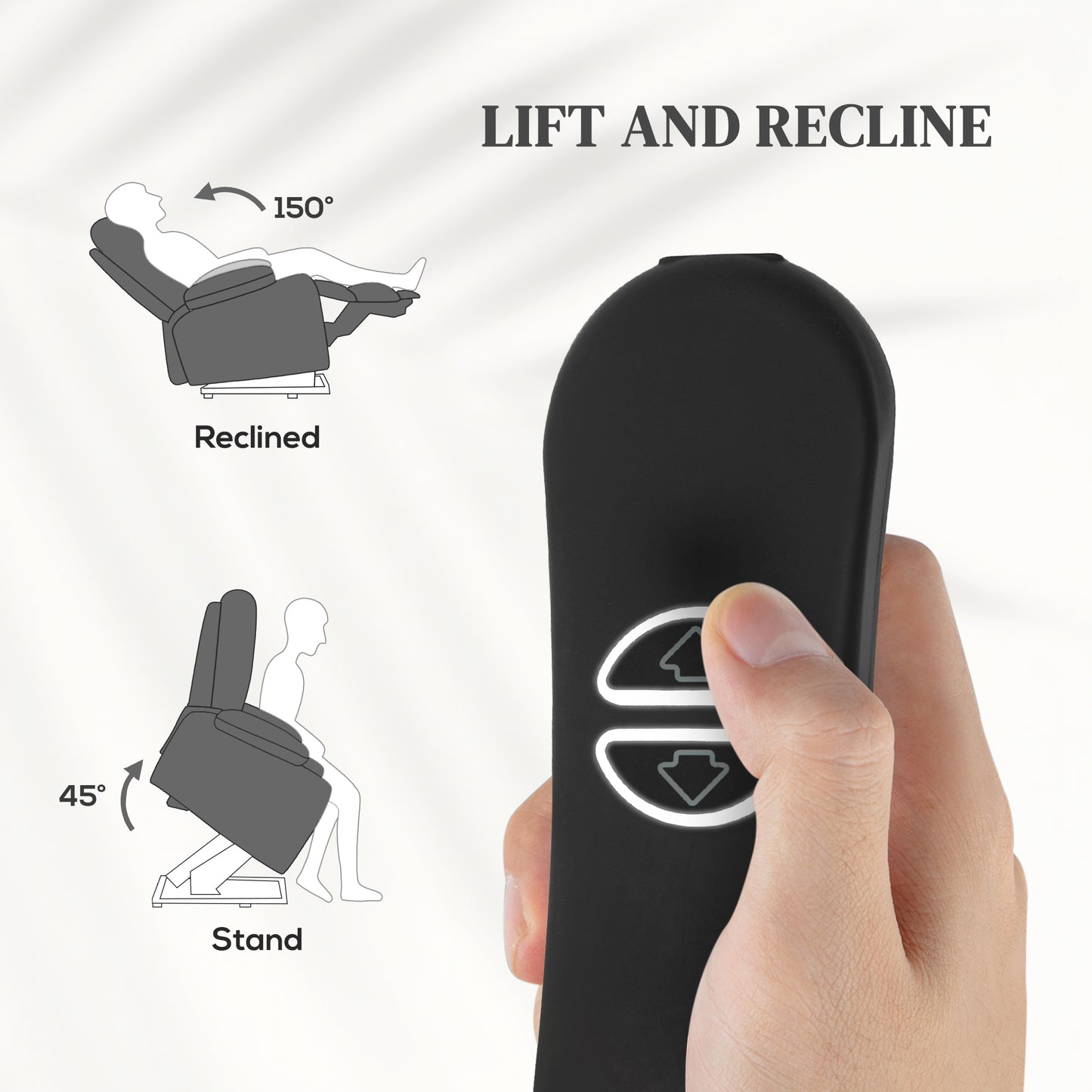 Massage Recliner Chair, Lift Chair with Heat, USB, Remote, Grey