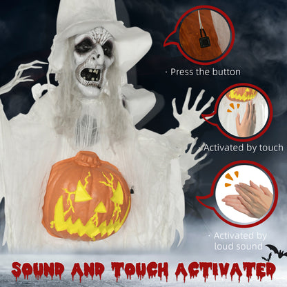 Standing Witch Prop Life Size with Sound and Motion Activated