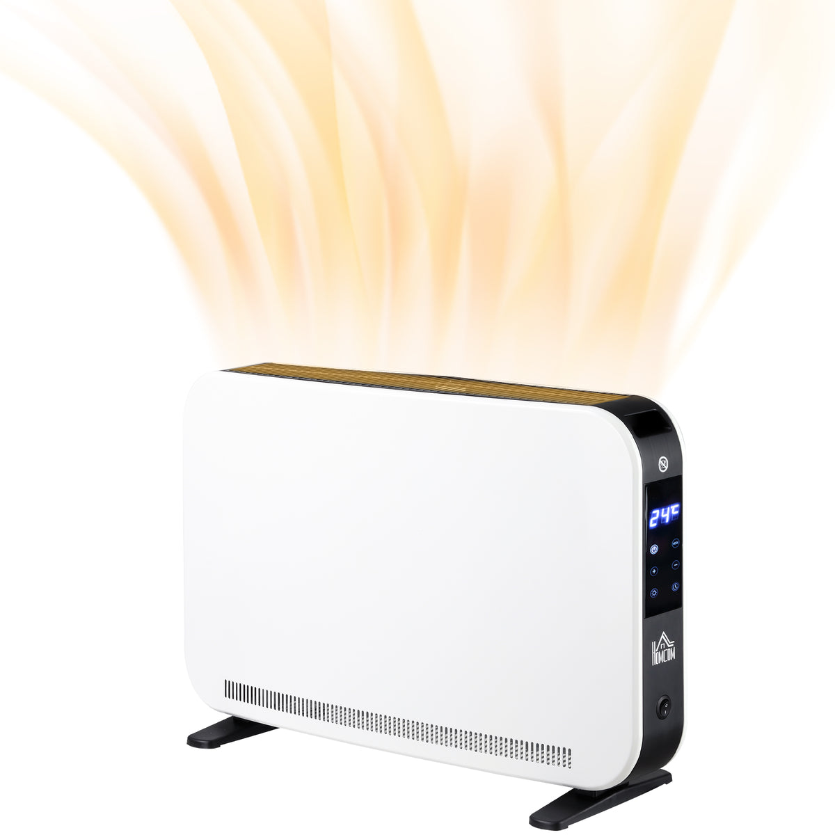 Portable Convector Heater with 24H Timer Adjustable Temperature White