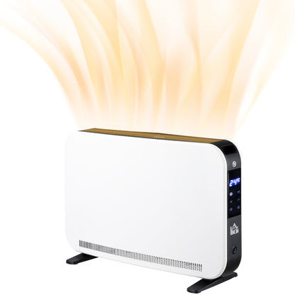 Portable Convector Heater with 24H Timer Adjustable Temperature White