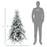 5 Ft Artificial Christmas Tree with Realistic Snow Branches, LED Lights