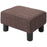 Linen Fabric Footstool Ottoman Cube with 4 Plastic Legs